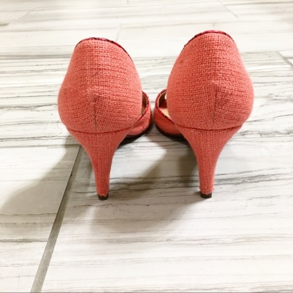 J. Crew Classic Coral Tweed Peep Toe Pumps 7 - Picture 5 of 8